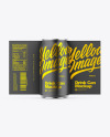 Glossy Metallic Can W/ Matte Finish Mockup