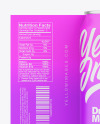 Glossy Metallic Can W/ Matte Finish Mockup