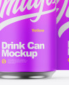 Glossy Metallic Can W/ Matte Finish Mockup