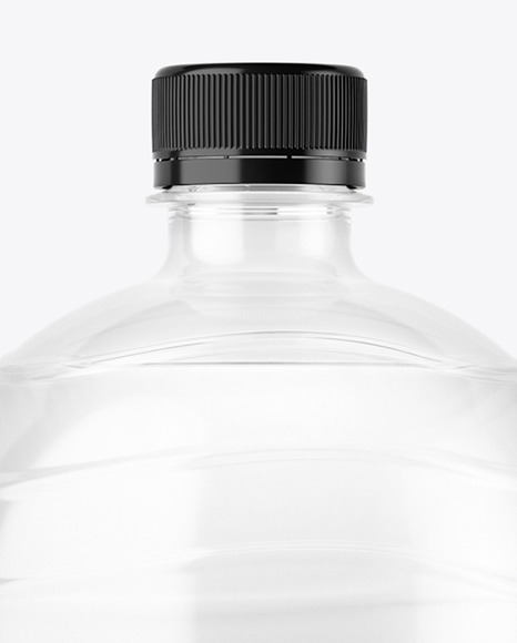 Clear Plastic Water Bottle Mockup PSD #1