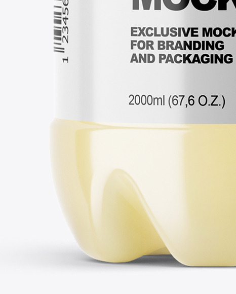 PET Bottle with Pear Drink Mockup PSD #7