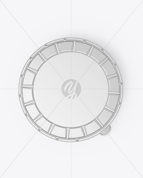 Download Metallized Round Pizza Box Mockup In Box Mockups On Yellow Images Object Mockups