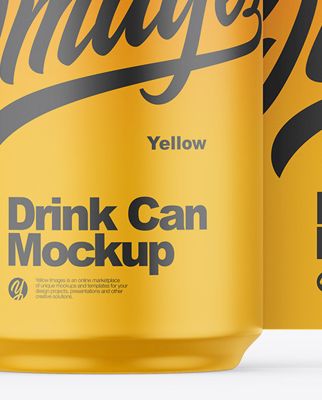 Matte Can Mockup In Can Mockups On Yellow Images Object Mockups