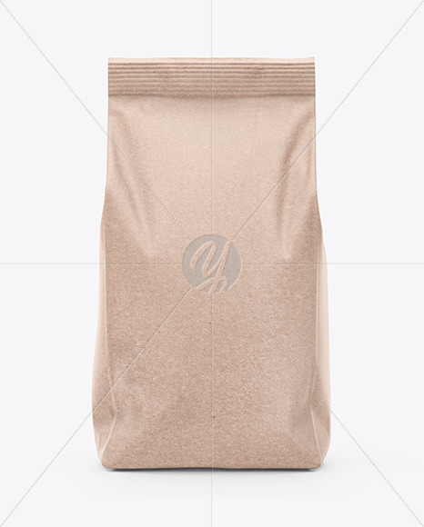 Download Kraft Food Bag Mockup In Bag Sack Mockups On Yellow Images Object Mockups Yellowimages Mockups