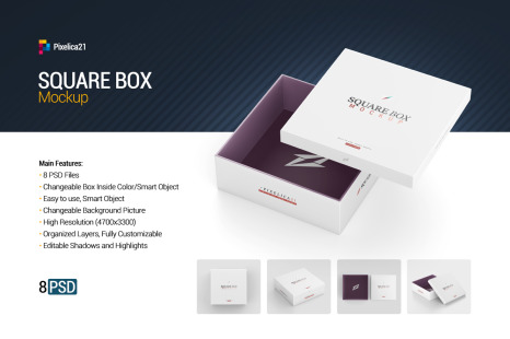 Download Free Gift Box Mockup In Free On Yellow Images Creative Store PSD Mockup Templates