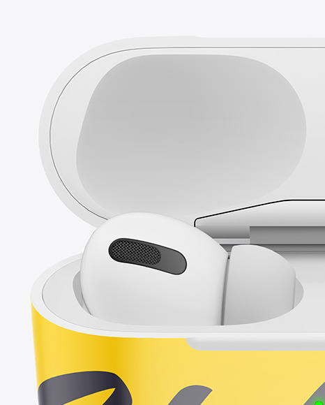 Download Airpods Pro Mockup In Device Mockups On Yellow Images Object Mockups