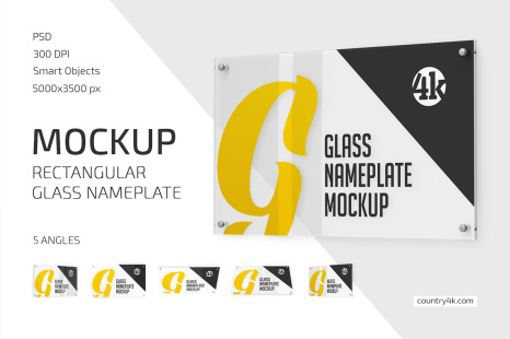 Download Outdoor Glass Signage Logo Mockup Set In Product Mockups On Yellow Images Creative Store PSD Mockup Templates