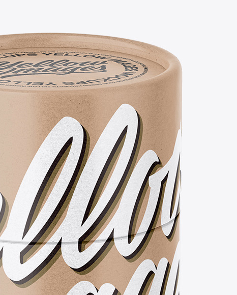 Kraft Tube Mockup PSD #2