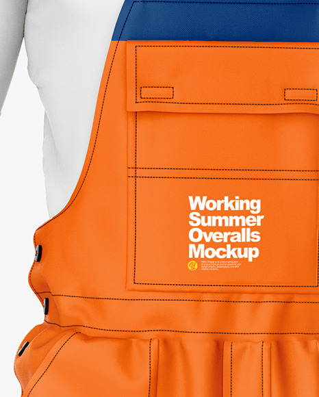 Download Working Summer Overalls Mockup - Front View in Apparel ...