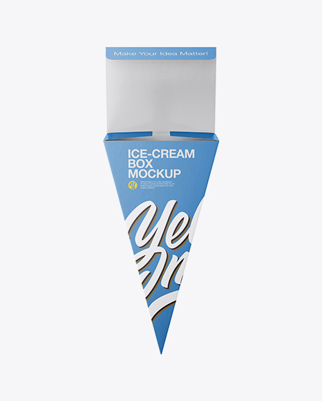 Download Ice Cream Box Mockup Front View In Box Mockups On Yellow Images Object Mockups