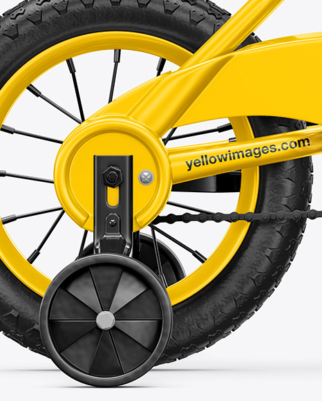 Download Children Bike Mockup Right Side View In Vehicle Mockups On Yellow Images Object Mockups PSD Mockup Templates