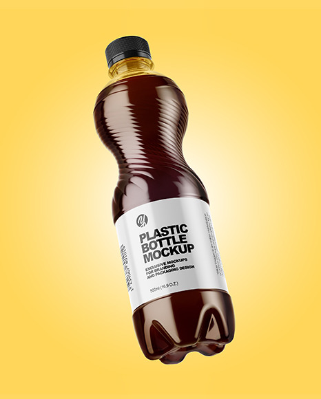 PET Bottle with Red Grape Drink Mockup PSD #2