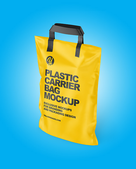 Download Matte Carrier Bag Mockup In Bag Sack Mockups On Yellow Images Object Mockups