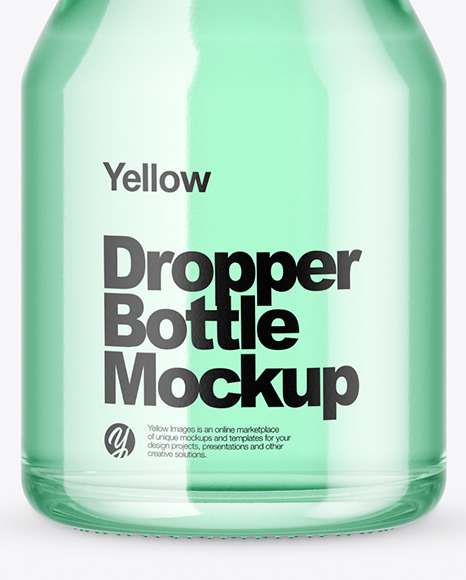 Clear Glass Dropper Bottle Mockup PSD #1