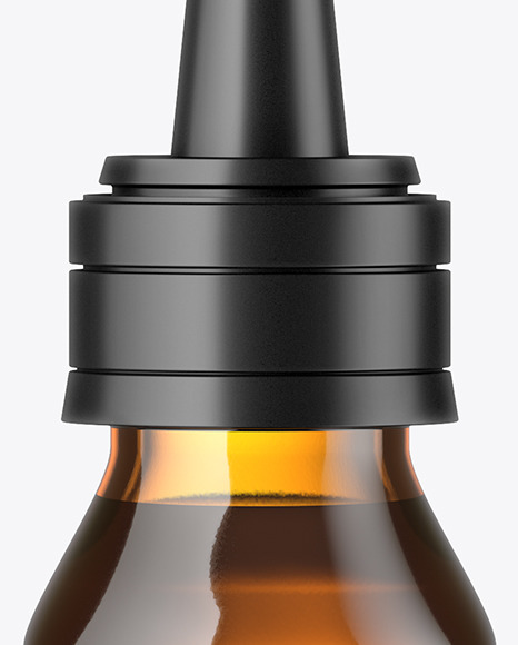 Amber Glass Dropper Bottle Mockup PSD #2