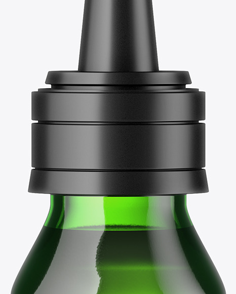 Green Glass Dropper Bottle Mockup PSD #2