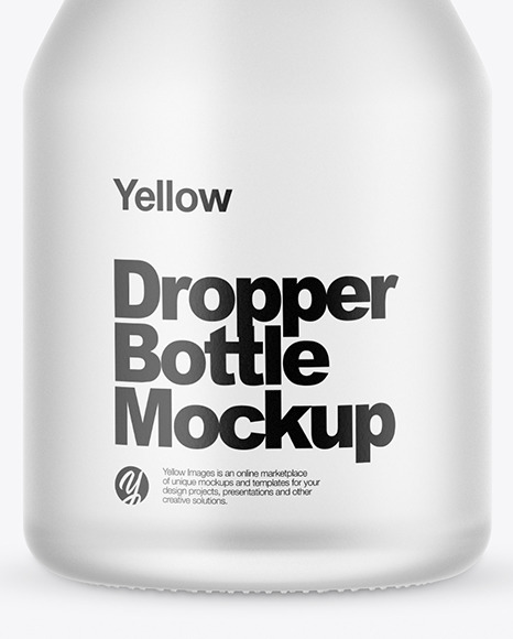 Frosted Glass Dropper Bottle Mockup PSD #1