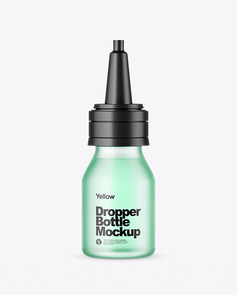 Frosted Glass Dropper Bottle Mockup