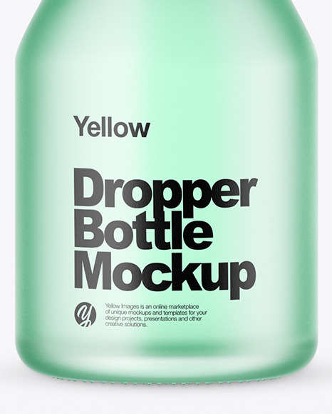 Frosted Glass Dropper Bottle Mockup PSD #1