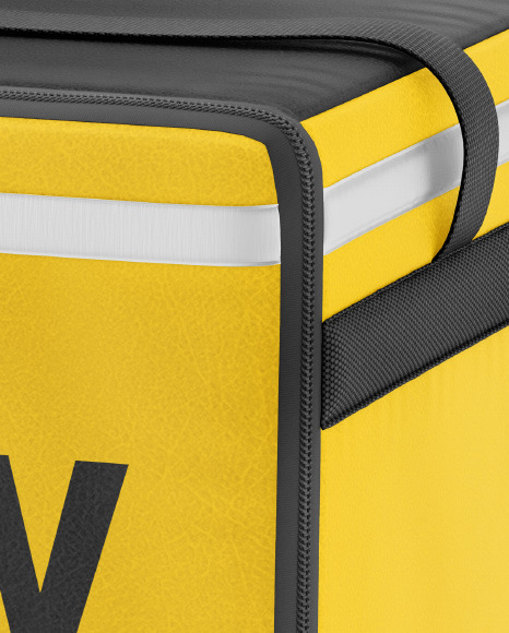 Leatherette Delivery Bag Mockup in Bag & Sack Mockups on Yellow Images Object Mockups