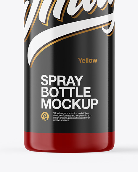 Glossy Spray Bottle Mockup PSD #7