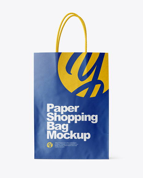 Download Kraft Paper Shopping Bag Mockup Front View In Bag Sack Mockups On Yellow Images Object Mockups PSD Mockup Templates