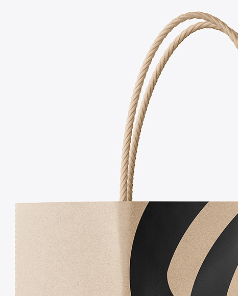 Kraft Paper Shopping Bag Mockup   Front View PSD #4