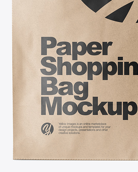 Kraft Paper Shopping Bag Mockup   Front View PSD #6