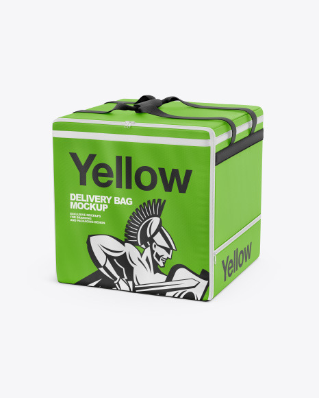 Polyester Delivery Bag Mockup In Bag Sack Mockups On Yellow Images Object Mockups