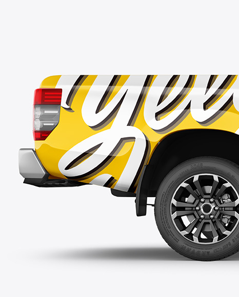Pickup Truck Mockup   Side View PSD #1
