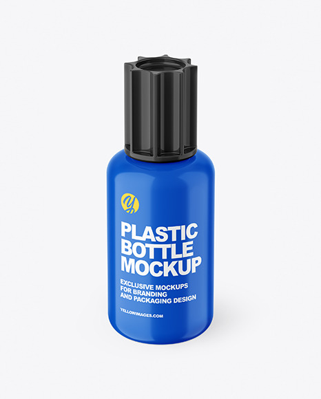 Glossy Plastic Bottle Mockup
