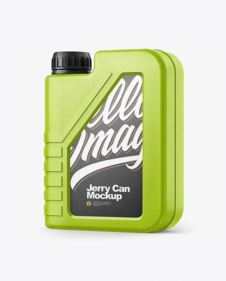 Glossy Plastic Jerry Can Mockup PSD #2