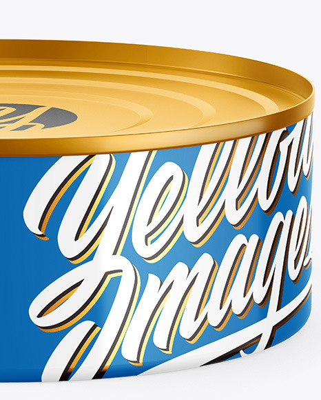 Metallic Tin Can w  Glossy Finish Mockup PSD #1
