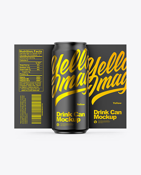 Download Matte Can Mockup In Can Mockups On Yellow Images Object Mockups PSD Mockup Templates