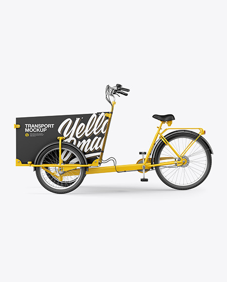 Download Cargo Bike Mockup Left Side View In Vehicle Mockups On Yellow Images Object Mockups Yellowimages Mockups