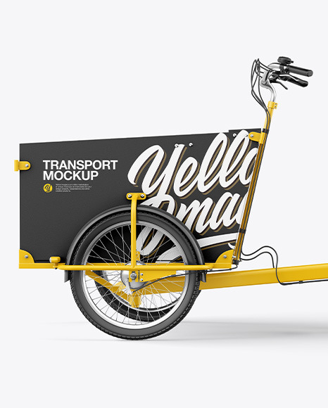 Download Cargo Bike Mockup Left Side View In Vehicle Mockups On Yellow Images Object Mockups Yellowimages Mockups