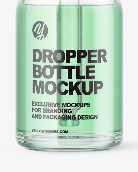Clear Glass Dropper Bottle Mockup PSD #1