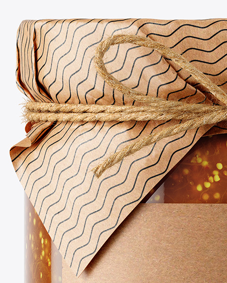 Glass Fig Jam Jar with Paper Cap Mockup PSD #5