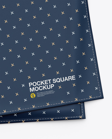 Download Pocket Square Mockup Top View In Apparel Mockups On Yellow Images Object Mockups