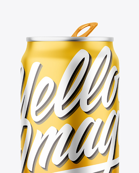 Matte Metallic Drink Can Mockup PSD #1