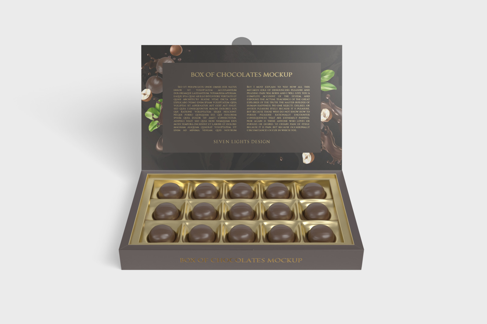 Download Box Of Chocolates Mockup In Packaging Mockups On Yellow Images Creative Store