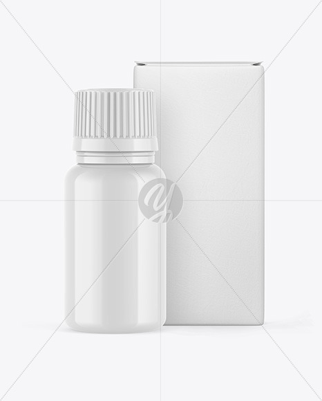 Download Metallic Pills Bottle W Paper Box Mockup In Bottle Mockups On Yellow Images Object Mockups Yellowimages Mockups