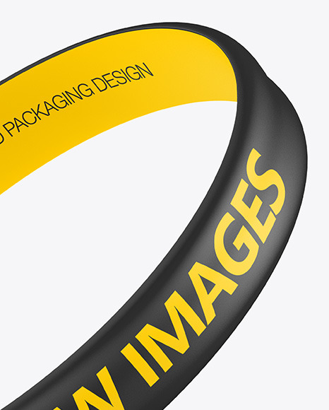 Matte Silicone Wristband Mockup PSD #2