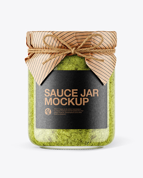 Download Glass Pesto Sauce Jar With Paper Cap Mockup In Jar Mockups On Yellow Images Object Mockups