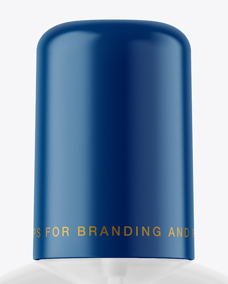 Clear Cosmetic Bottle with Pump Mockup PSD #5