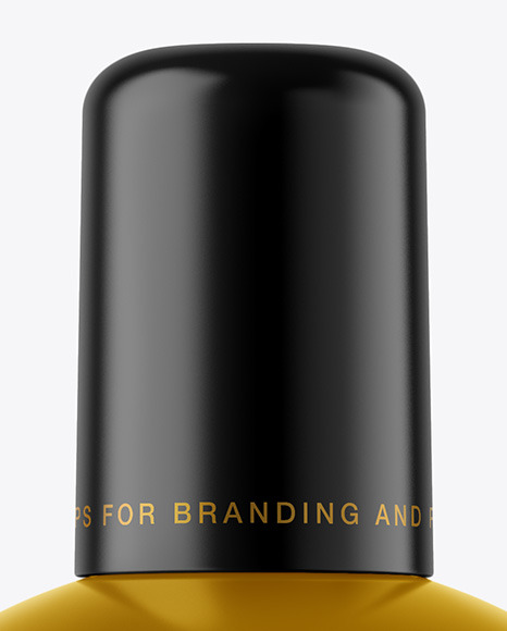 Metallic Cosmetic Bottle with Pump Mockup PSD #5