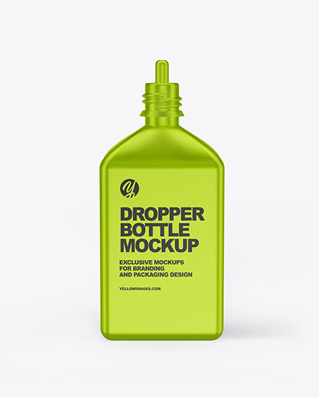 Metallic Dropper Bottle Mockup PSD #2