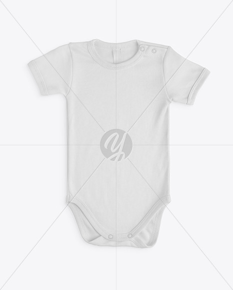 Baby Bodysuit Mockup Half Side View In Apparel Mockups On Yellow Images Object Mockups