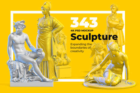 Collection of 343 Sculptures #1 for branding and design of your product