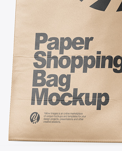 Download Kraft Paper Shopping Bag With Handles Mockup in Bag & Sack ...